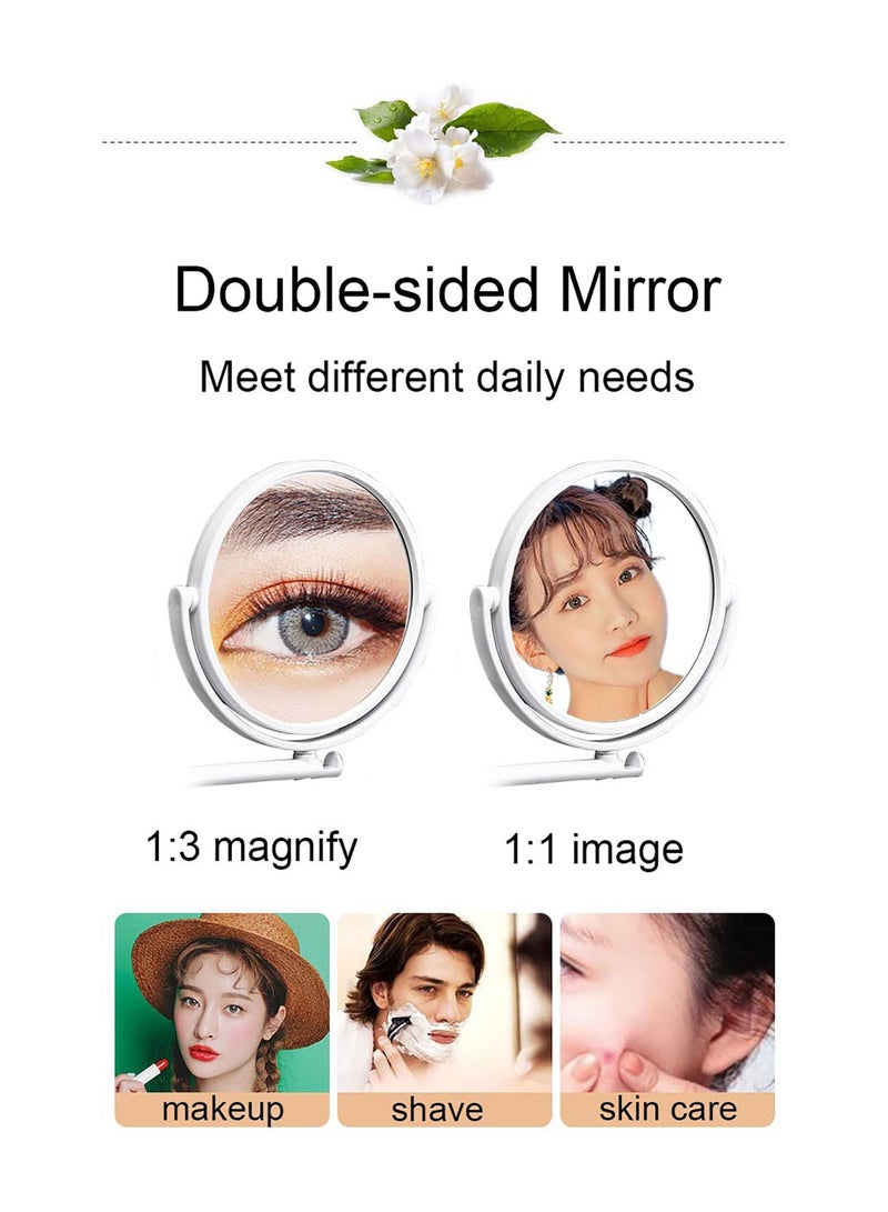 Suction Cup Wall Mirror Bathroom Makeup Hanging 360 Adjustable Double Sided Magnifying Desktop Table - Image 5